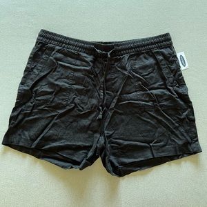 Women’s Black HR Linen StretchTech Shorts Old Navy